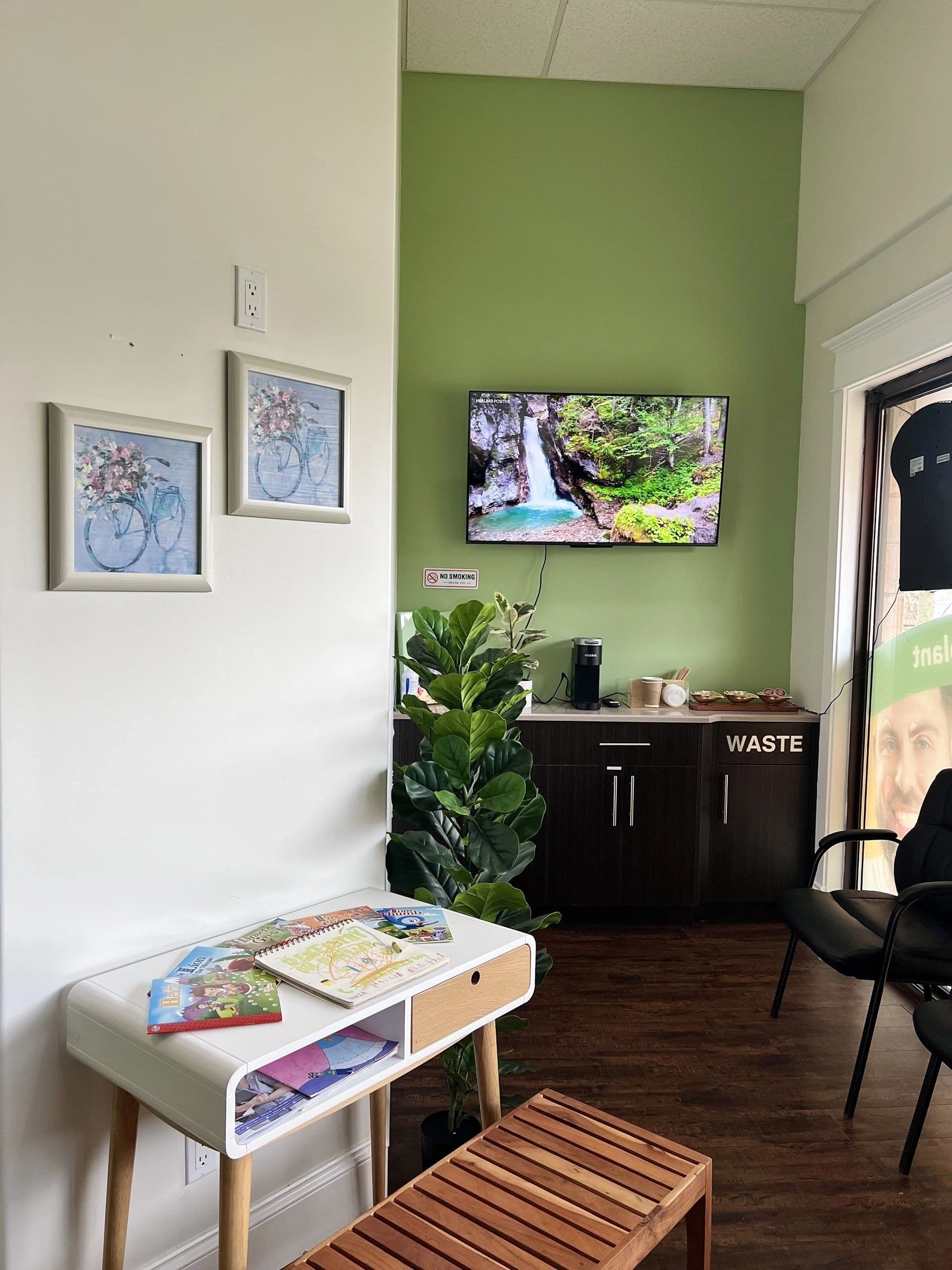 Waiting area at Dentistry on Phillip